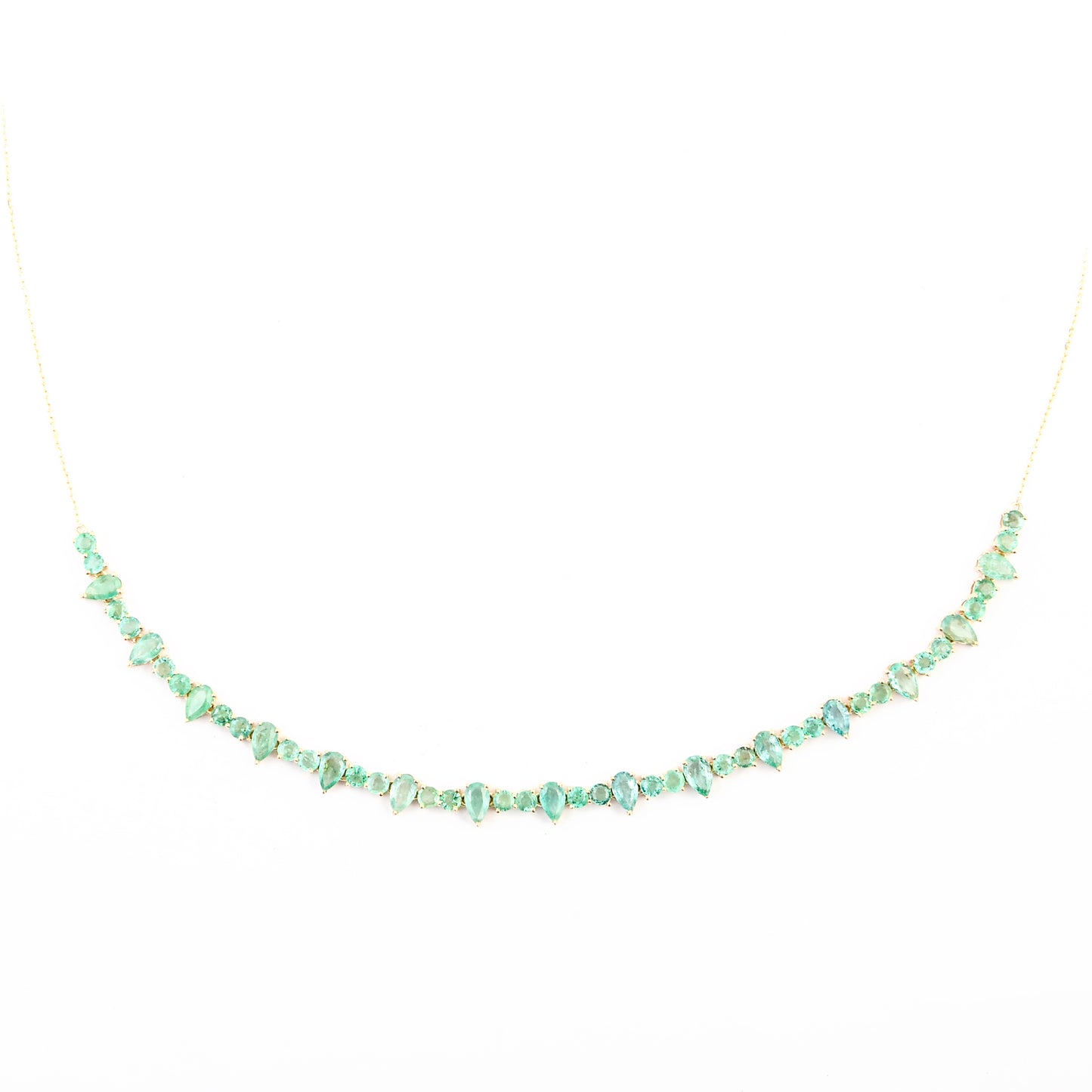 4.93 Carat Emerald 14K Gold Necklace