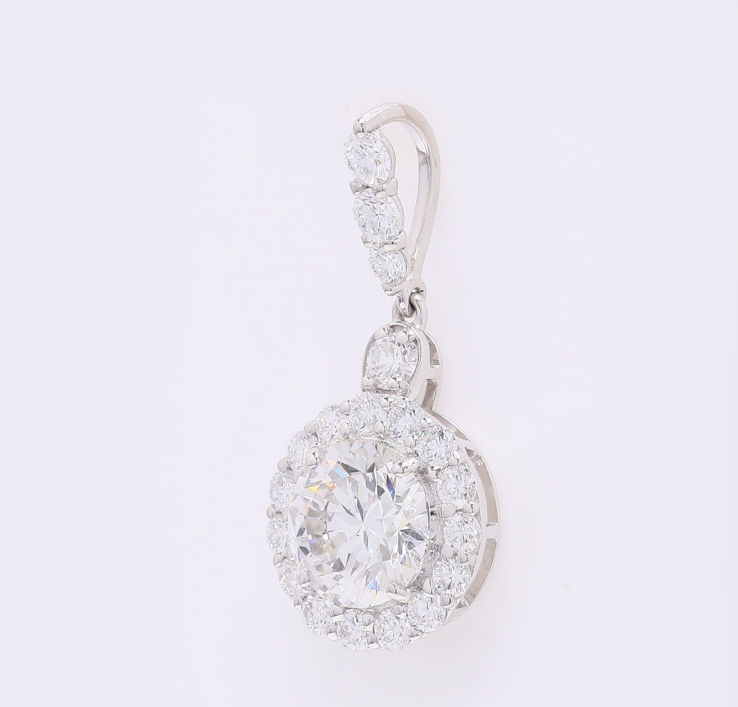 2.14 Carats Lab Grown Diamond 14K Gold Pendant