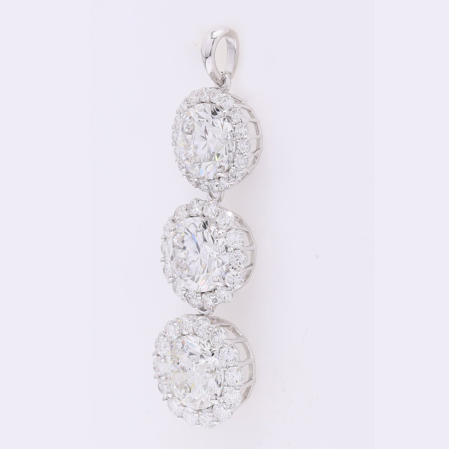 5.74 Carats Lab Grown Diamond 14K Gold Pendant