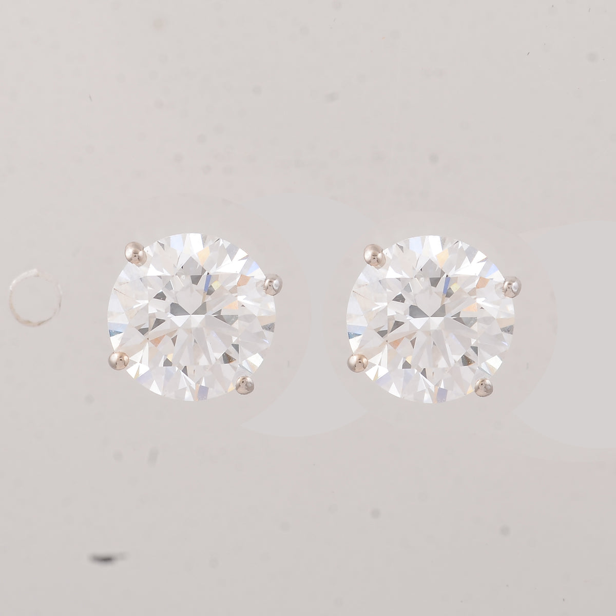 3.06 Carats Lab Grown Diamond 14K Gold Earrings