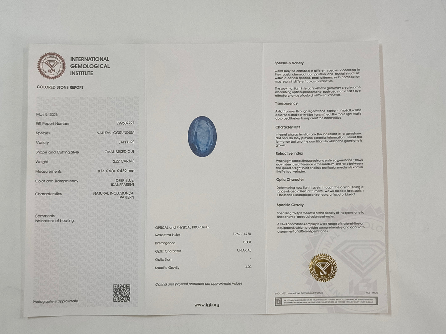 2.22 Natural Corundum Sapphire Oval Mixed Cut Gemstone