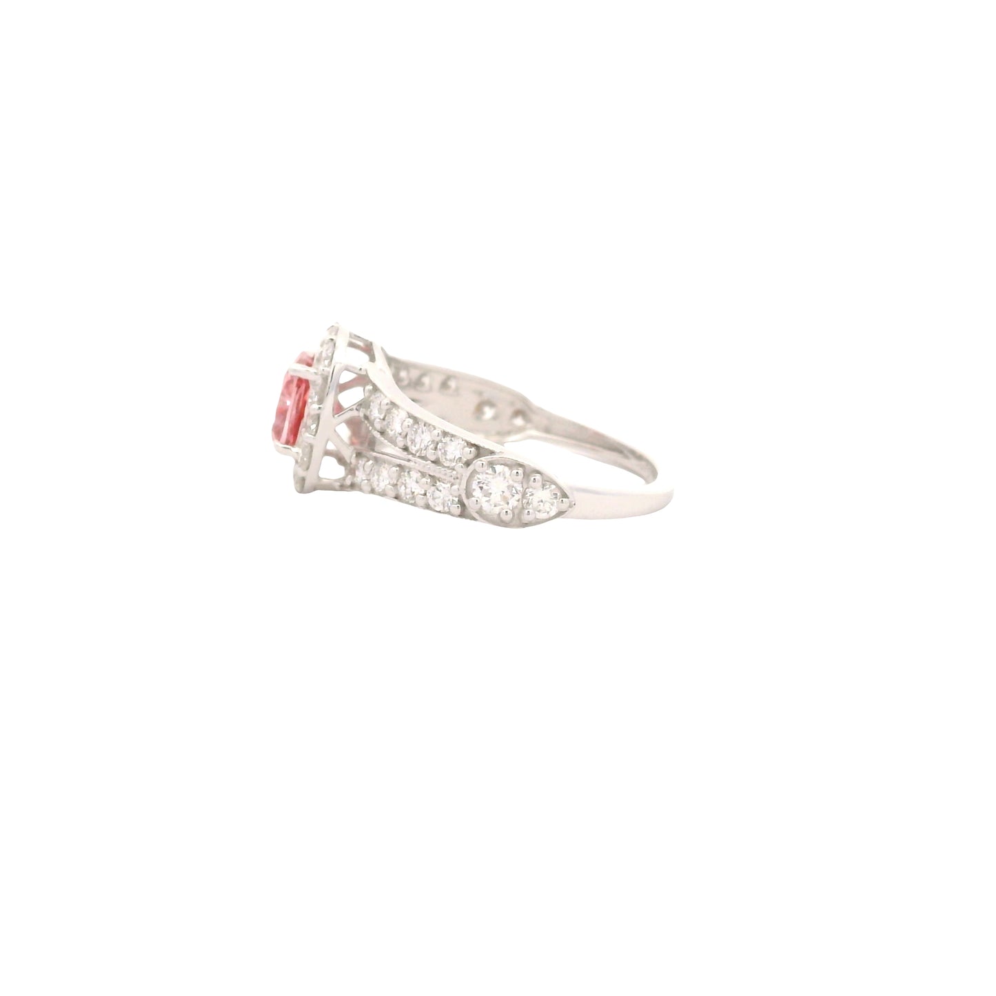 2.02 Carats Pink Lab Grown Diamond 14K Gold Ring