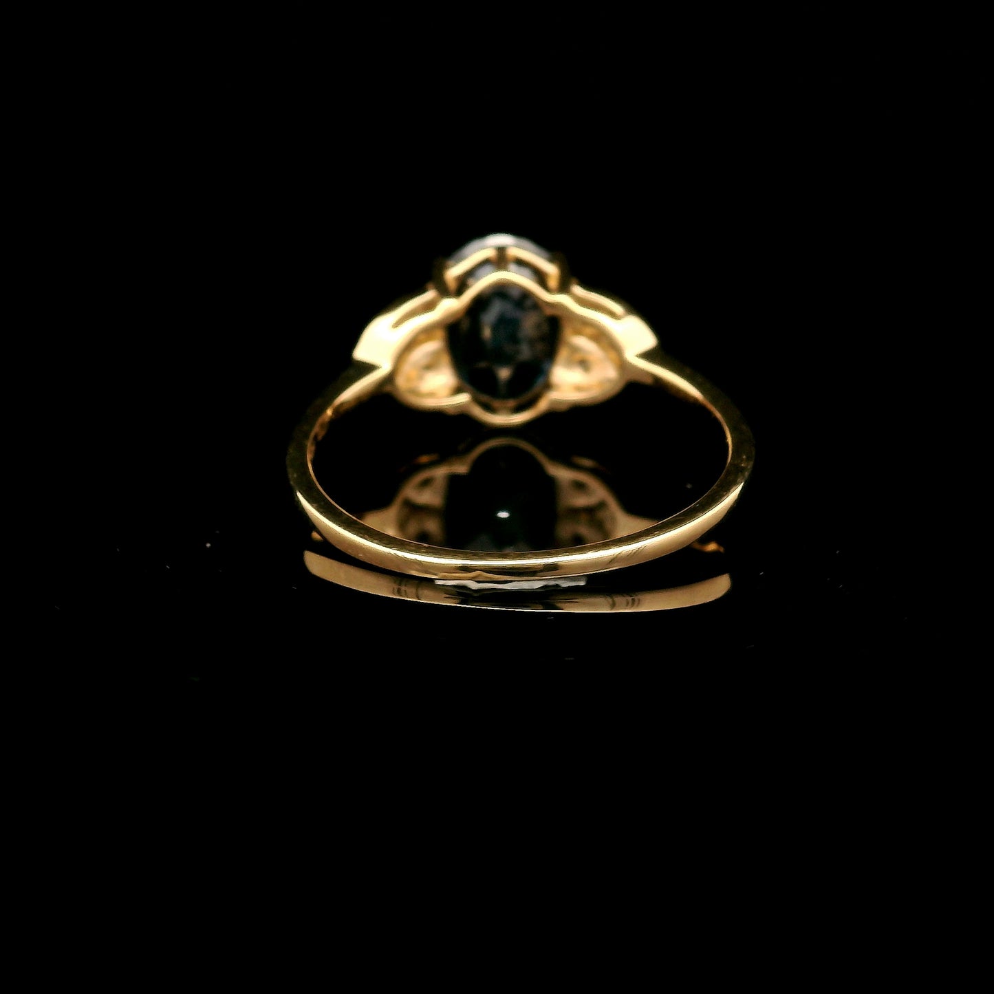 2.01 Ct Oval Mixed Cut Natural Corundum Sapphire 14K Gold Ring