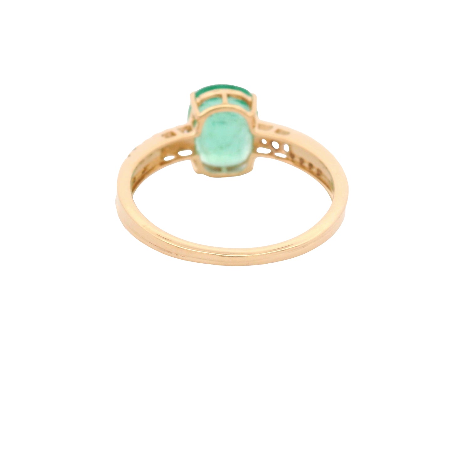 1.52 Ct Cushion Emerald 14K Gold Ring