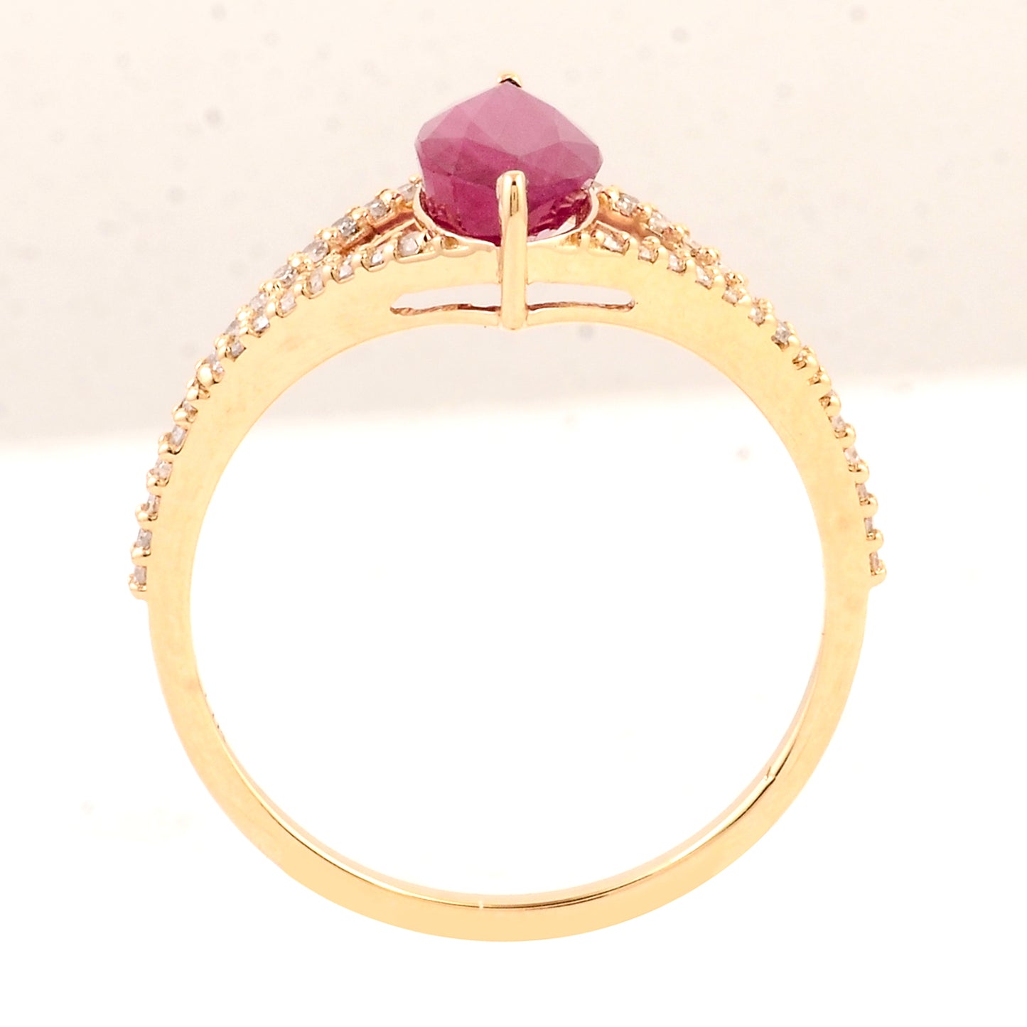 1.92 Ct Marquise Mixed Cut Natural Codundum Ruby 14K Gold Ring