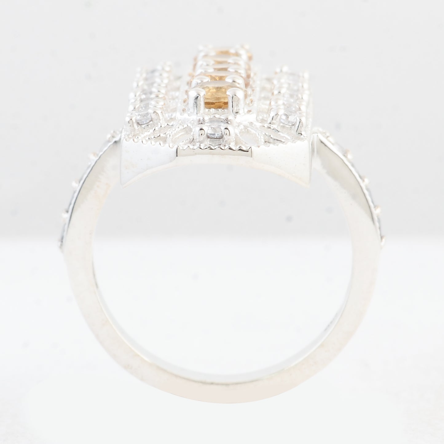 2.42 Ct Round Citrine 925 Sterling Silver Ring
