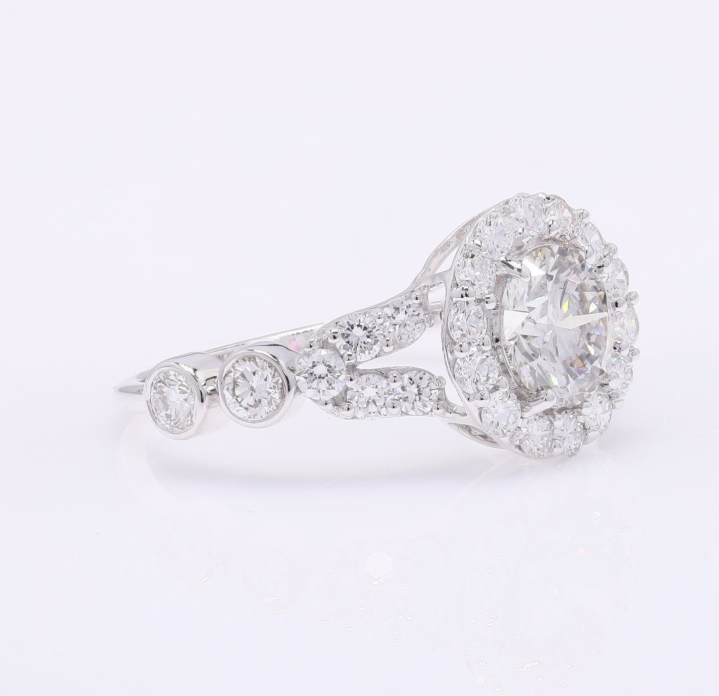 2.15 Carats Lab Grown Diamond 14K Gold Ring