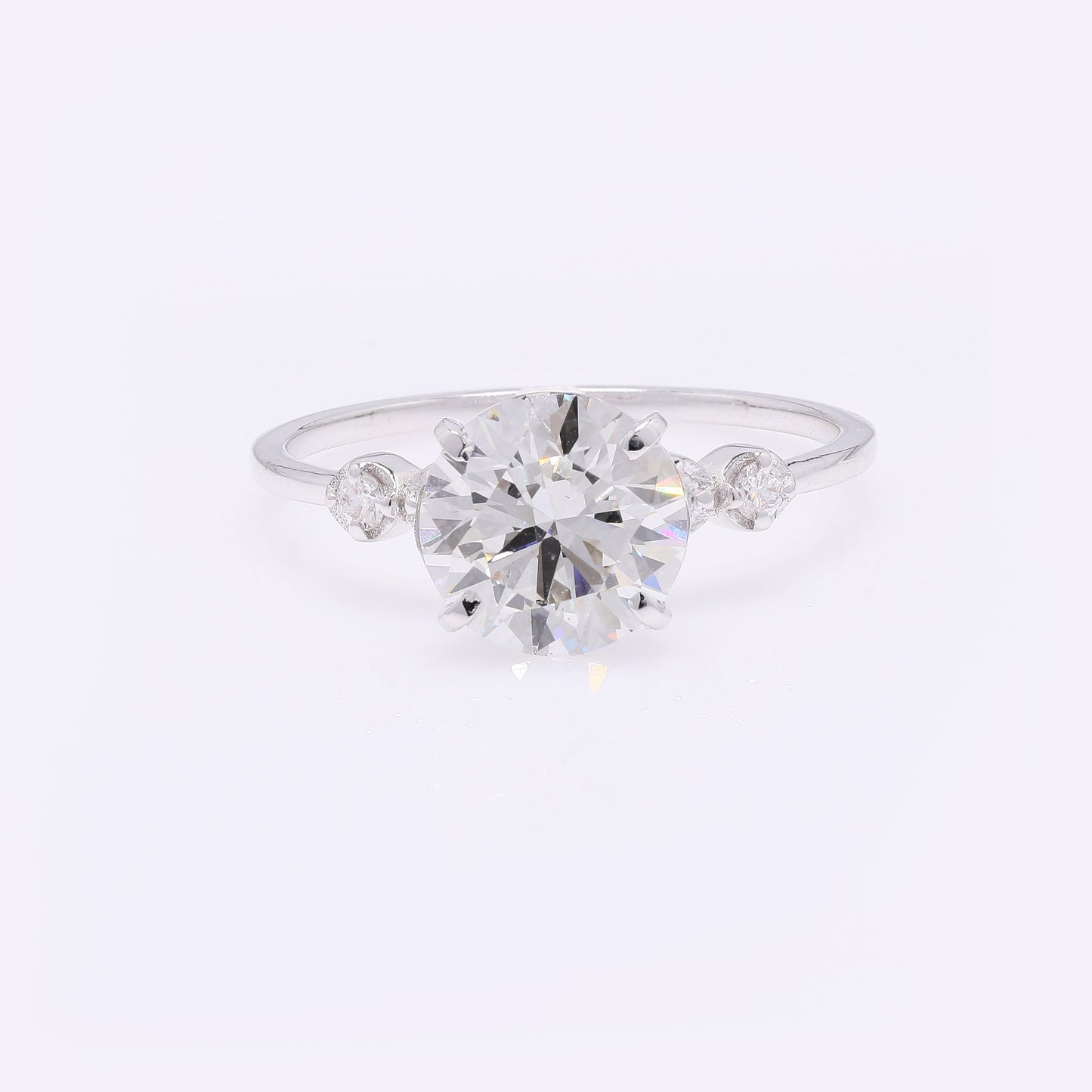 2.17 Carats Lab Grown Diamond 14K Gold Ring