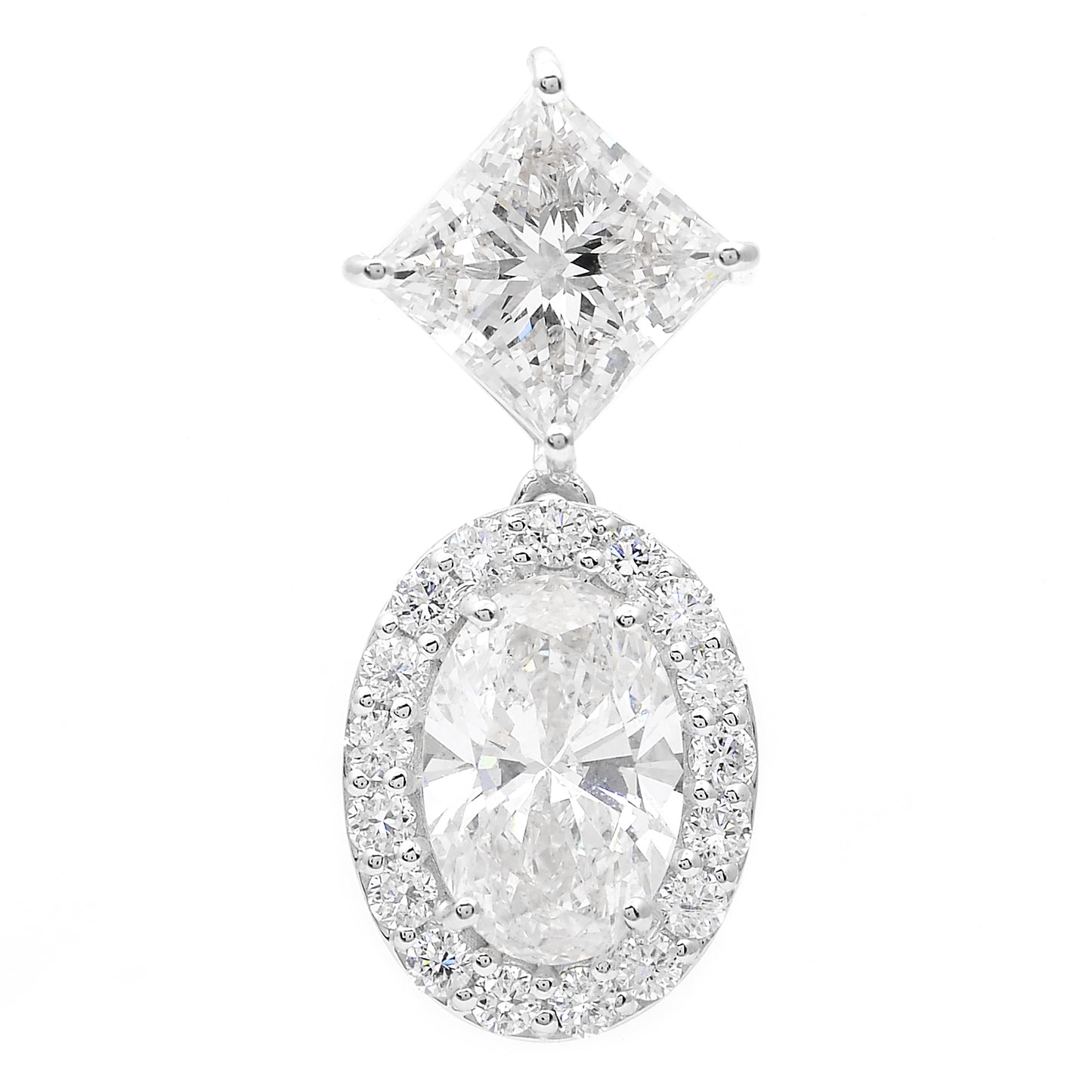 4.02 Carats Lab Grown Diamond 14K Gold Pendant