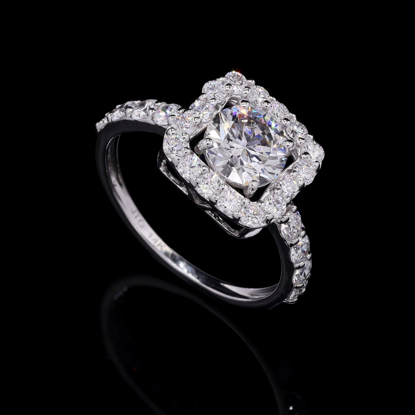 2.06 Carats Lab Grown Diamond 14K Gold Ring
