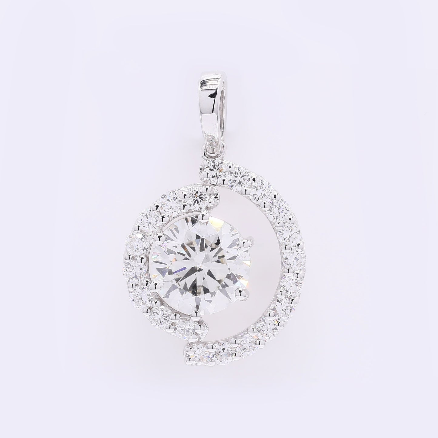 2.04 Carats Lab Grown Diamond 14K Gold Pendant