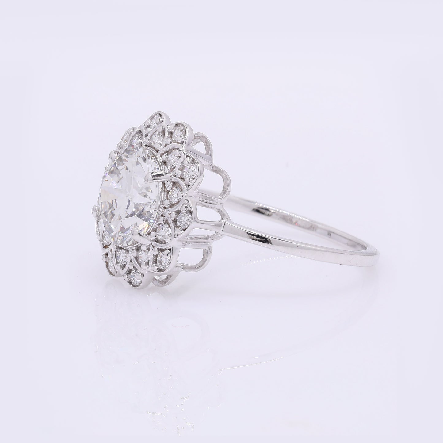 2.34 Carats Lab Grown Diamond 14K Gold Ring