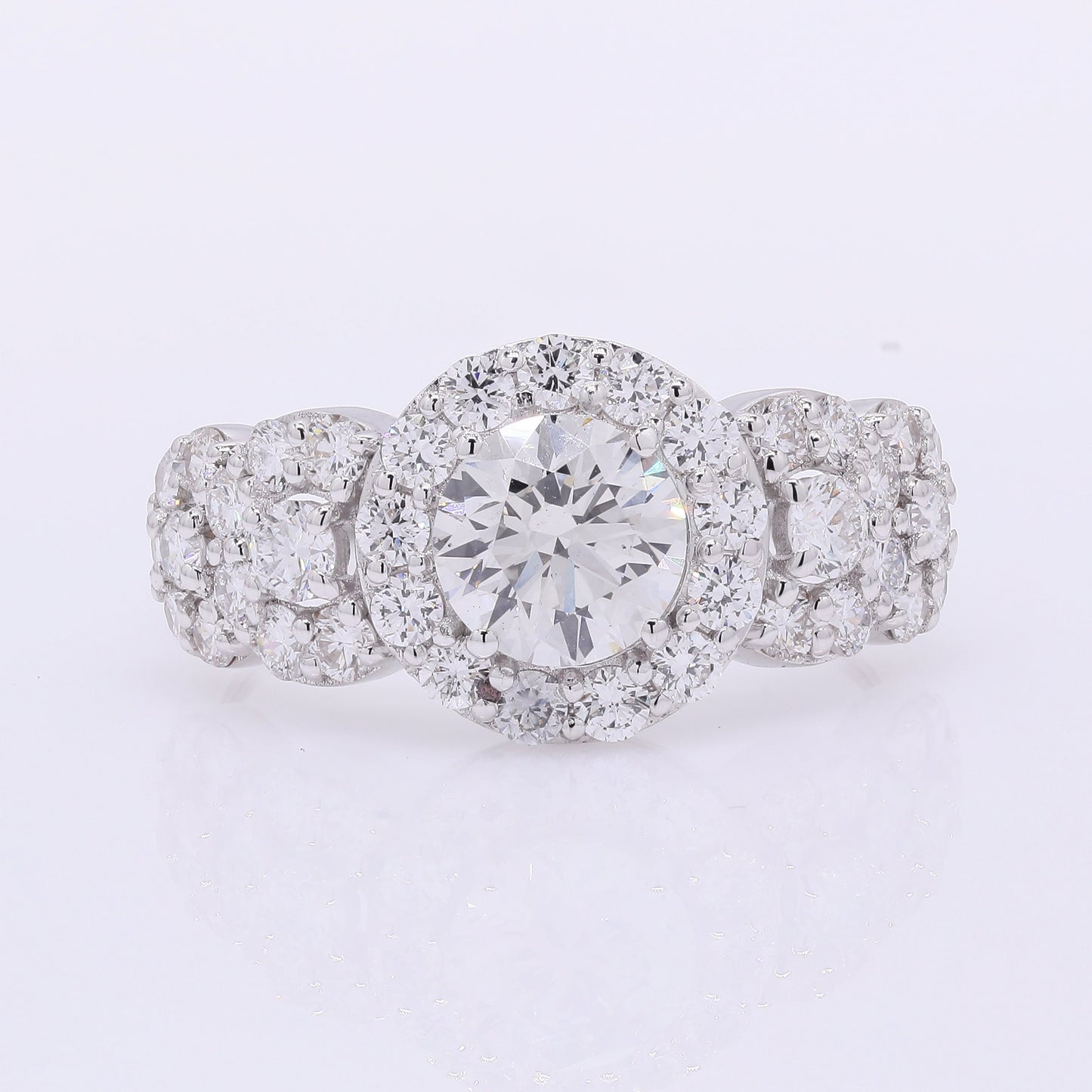 2.21 Carats Lab Grown Diamond 14K Gold Ring