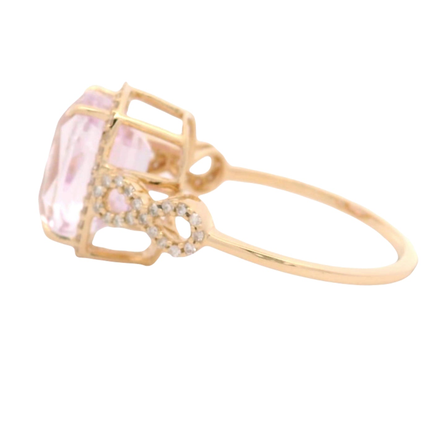 5.19 Ct Cushion Kunzite 14K Gold Ring