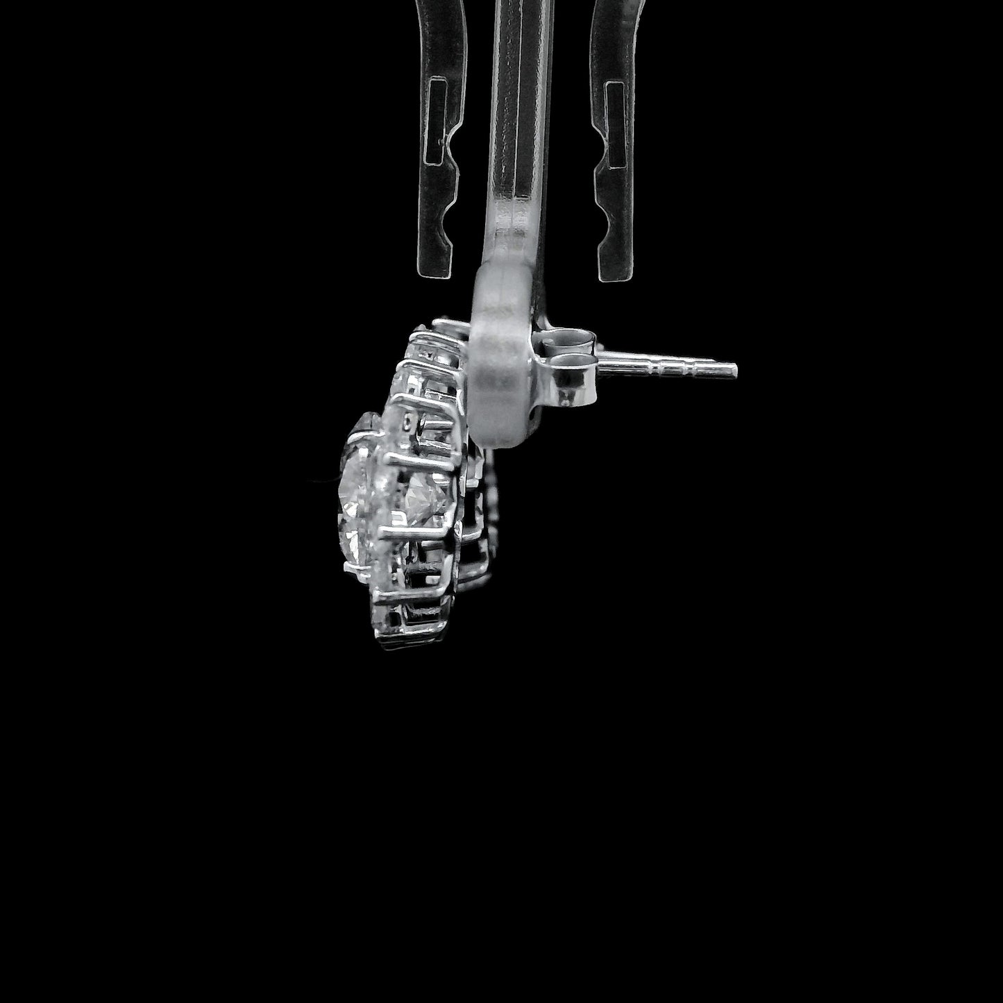 4.20 Ct Round Lab Grown Diamond 14K Gold Earrings