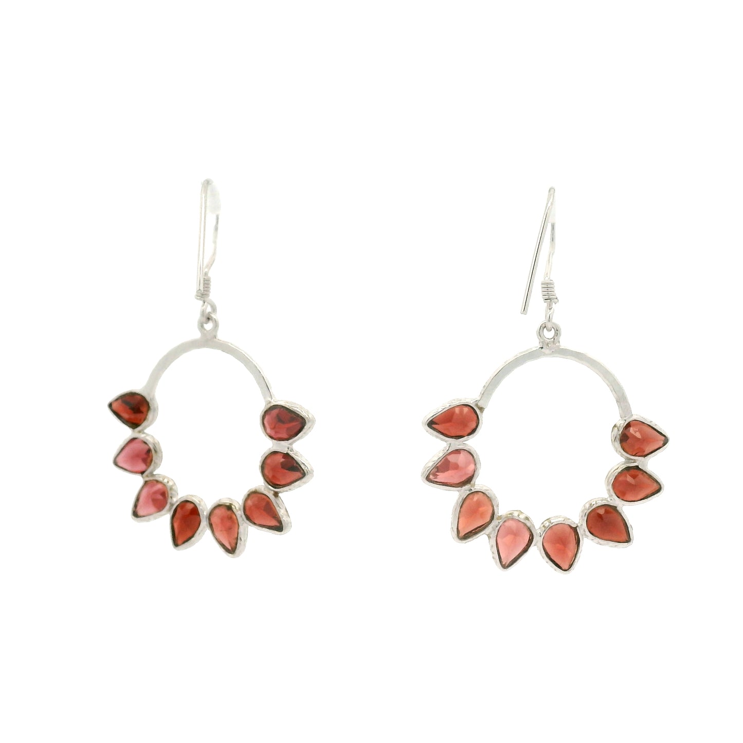 8.60 Ct Garnet 925 Sterling Silver Earrings