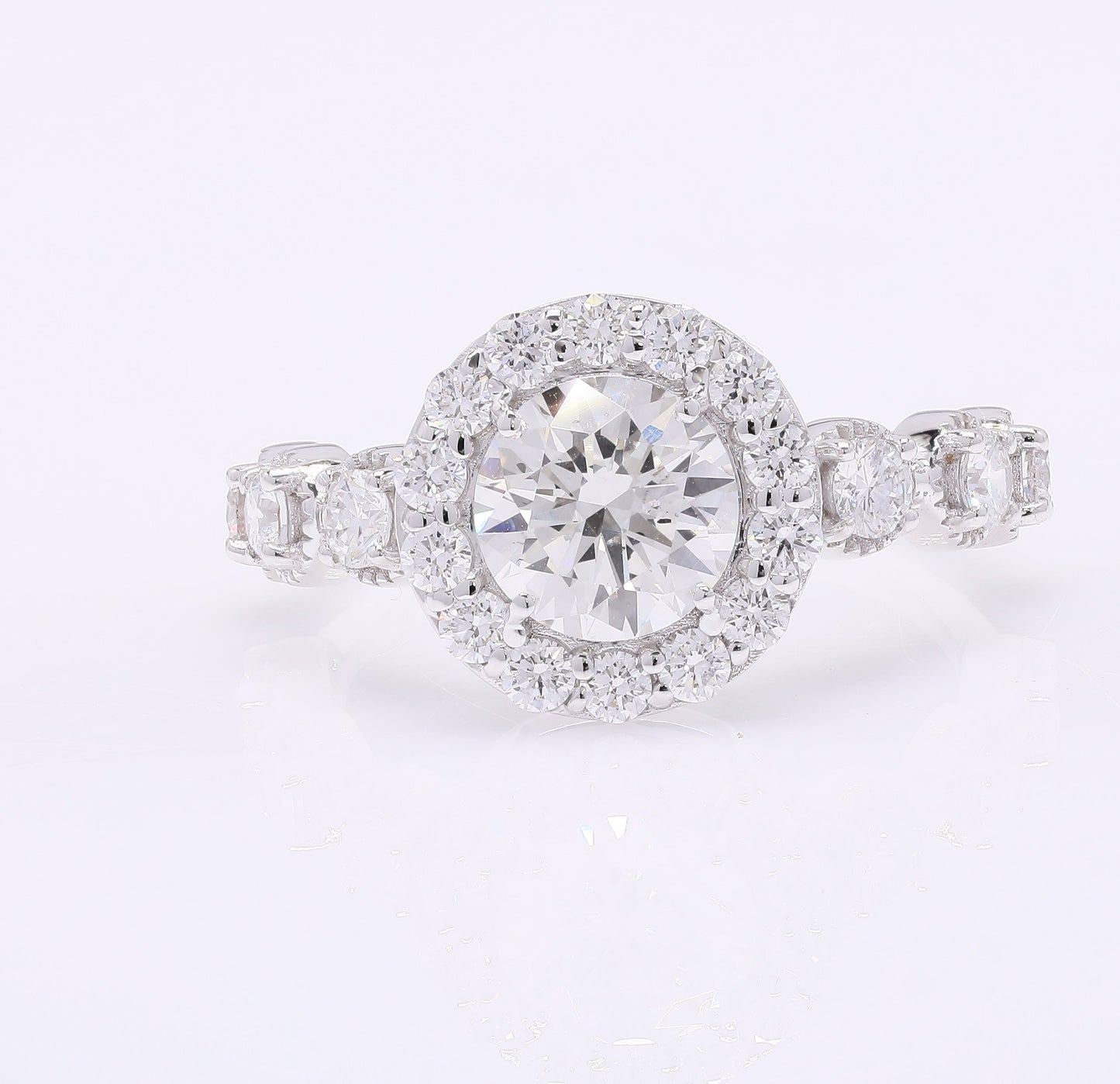 2.13 Carats Lab Grown Diamond 14K Gold Ring