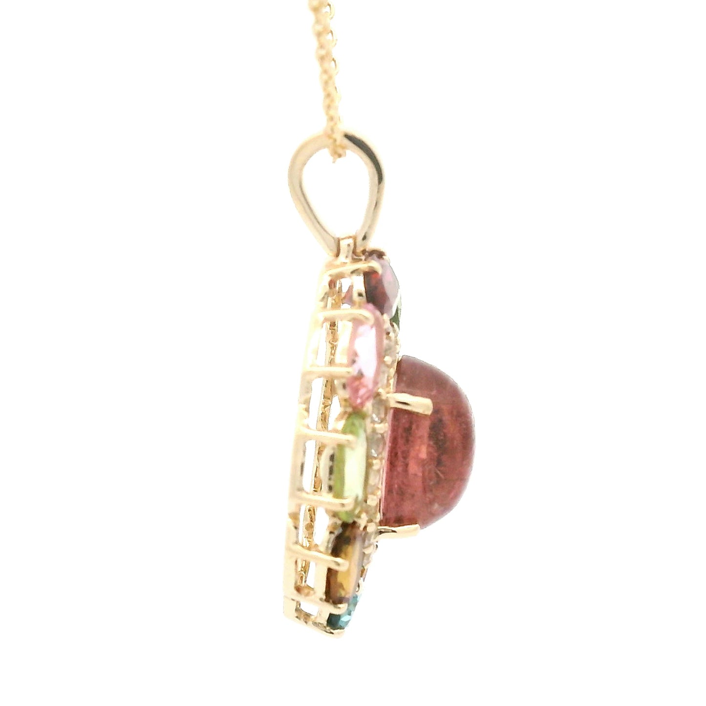 4.77 Ct Tourmaline 14K Gold Pendant