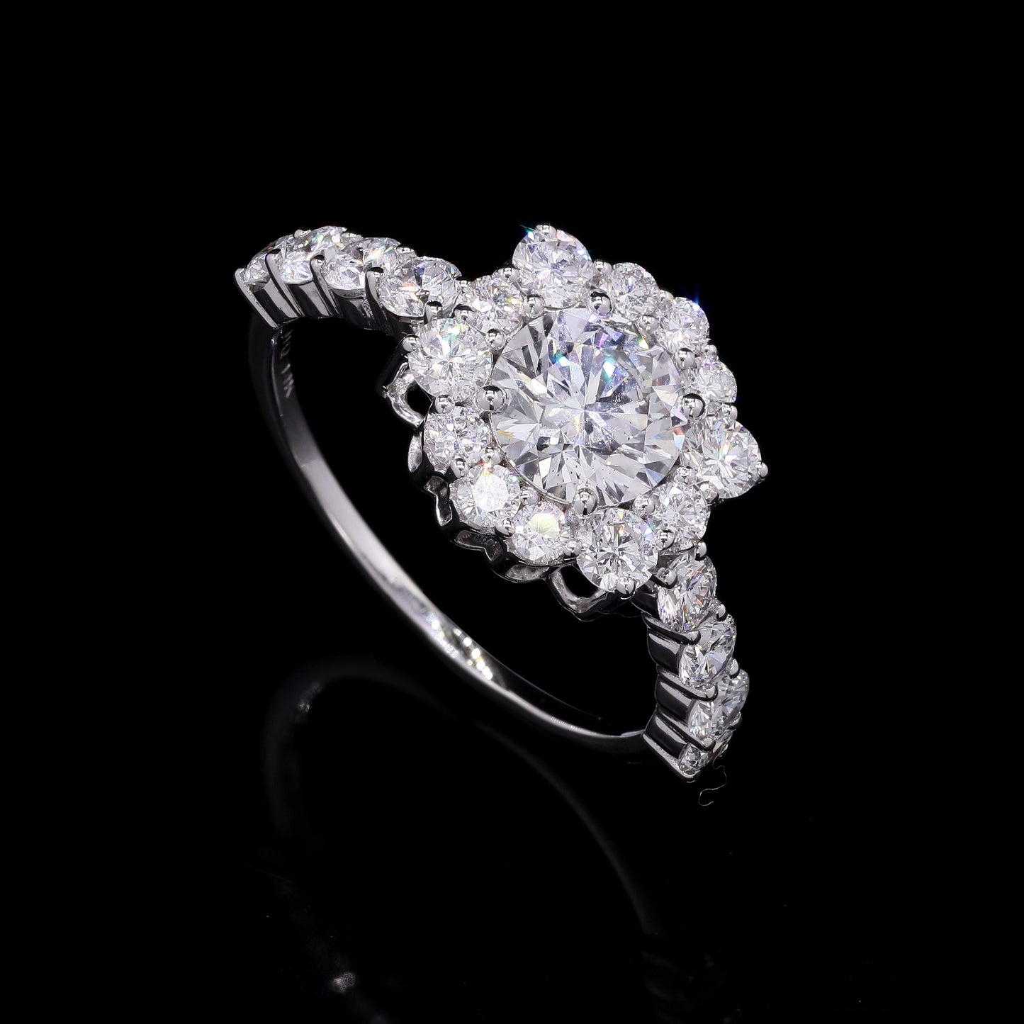 2.21 Carats Lab Grown Diamond 14K Gold Ring