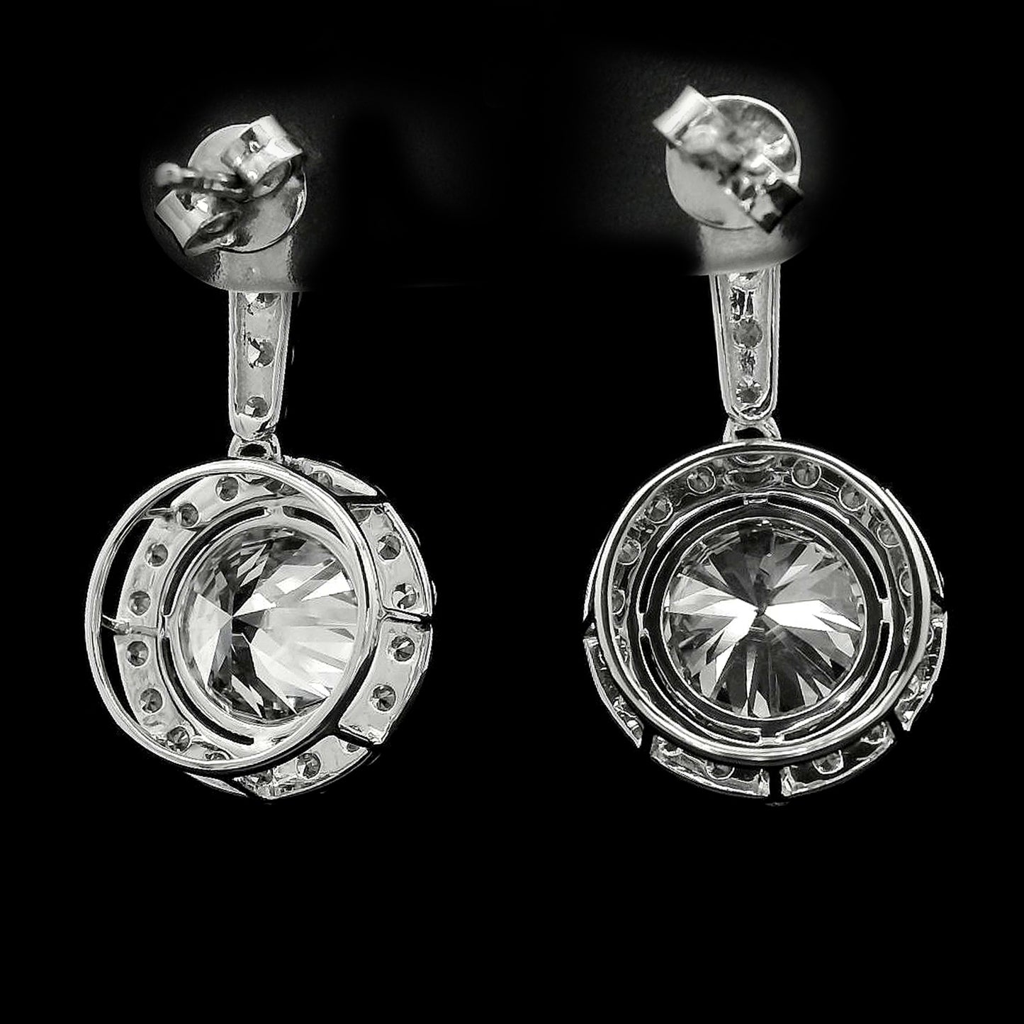 5.49 Carats Lab Grown Diamond 14K Gold Earrings