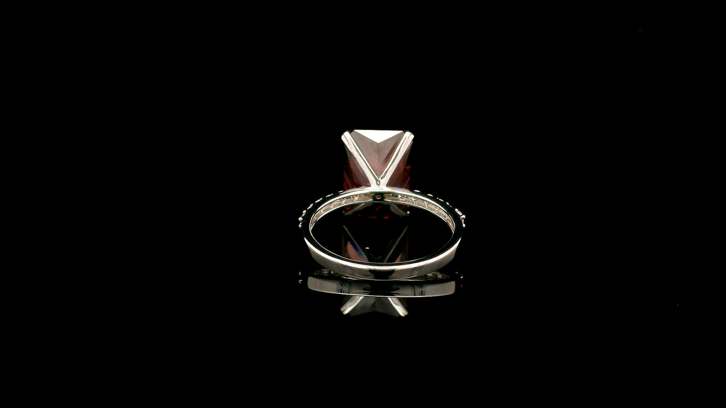 7.35 Carats Pink Lab Grown Diamond 14K Gold Ring