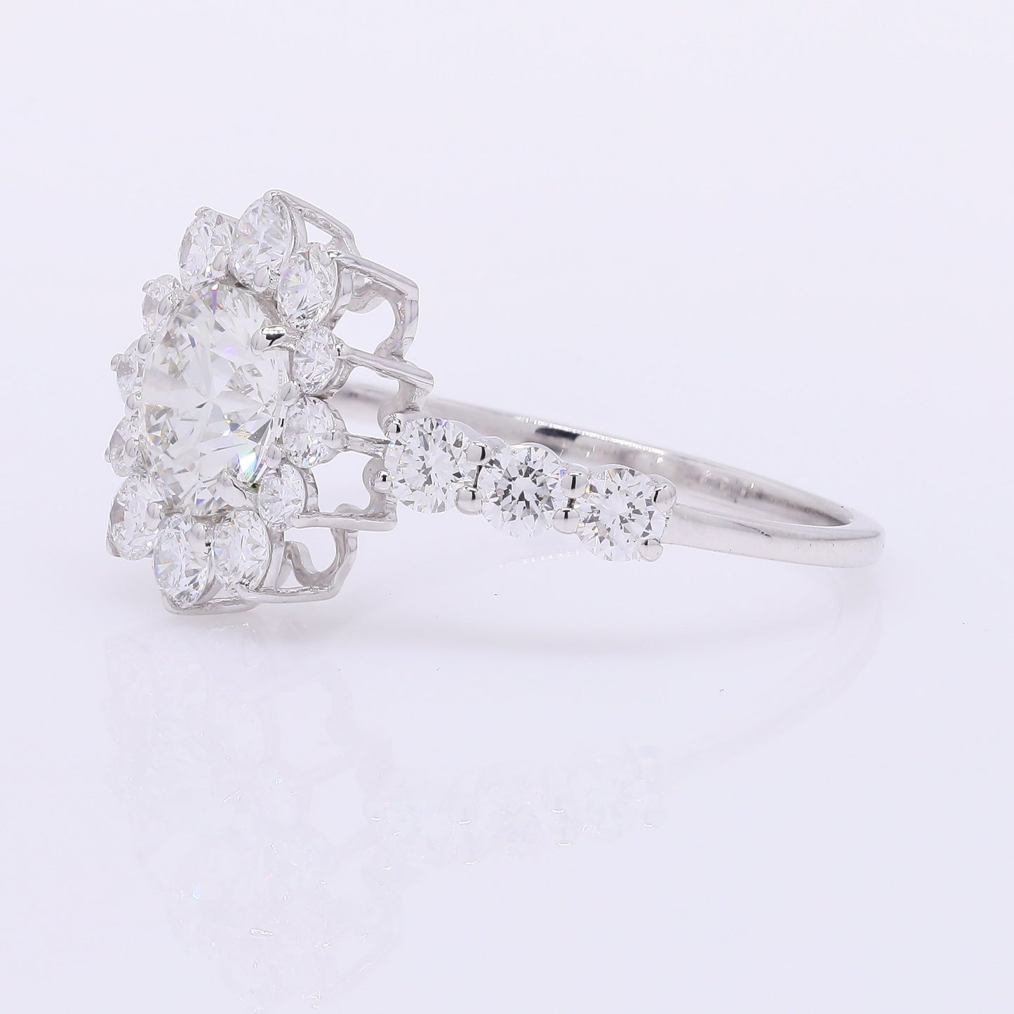 2.08 Carats Lab Grown Diamond 14K Gold Ring