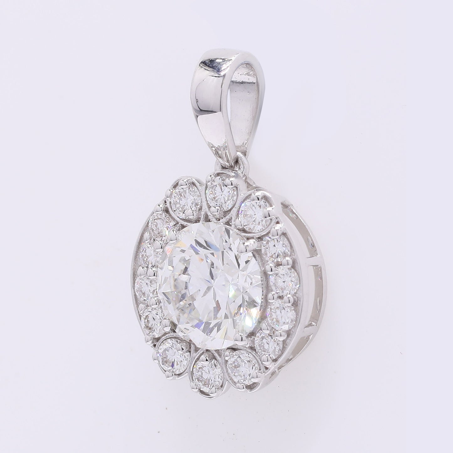1.99 Carats Lab Grown Diamond 14K Gold Pendant