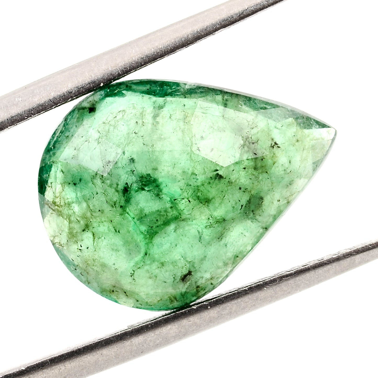 5.85 Carats Natural Beryl Emerald Pear Mixed Cut Gemstone