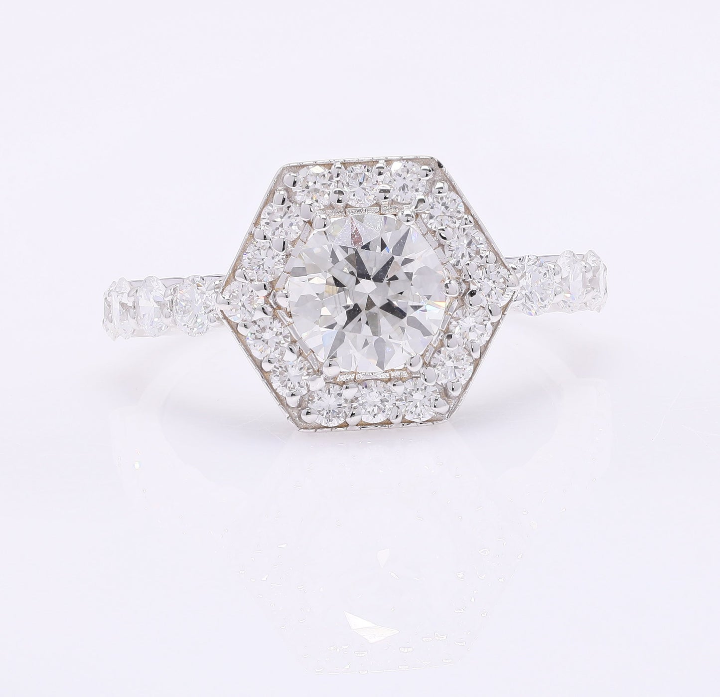 2.11 Carats Lab Grown Diamond 14K Gold Ring