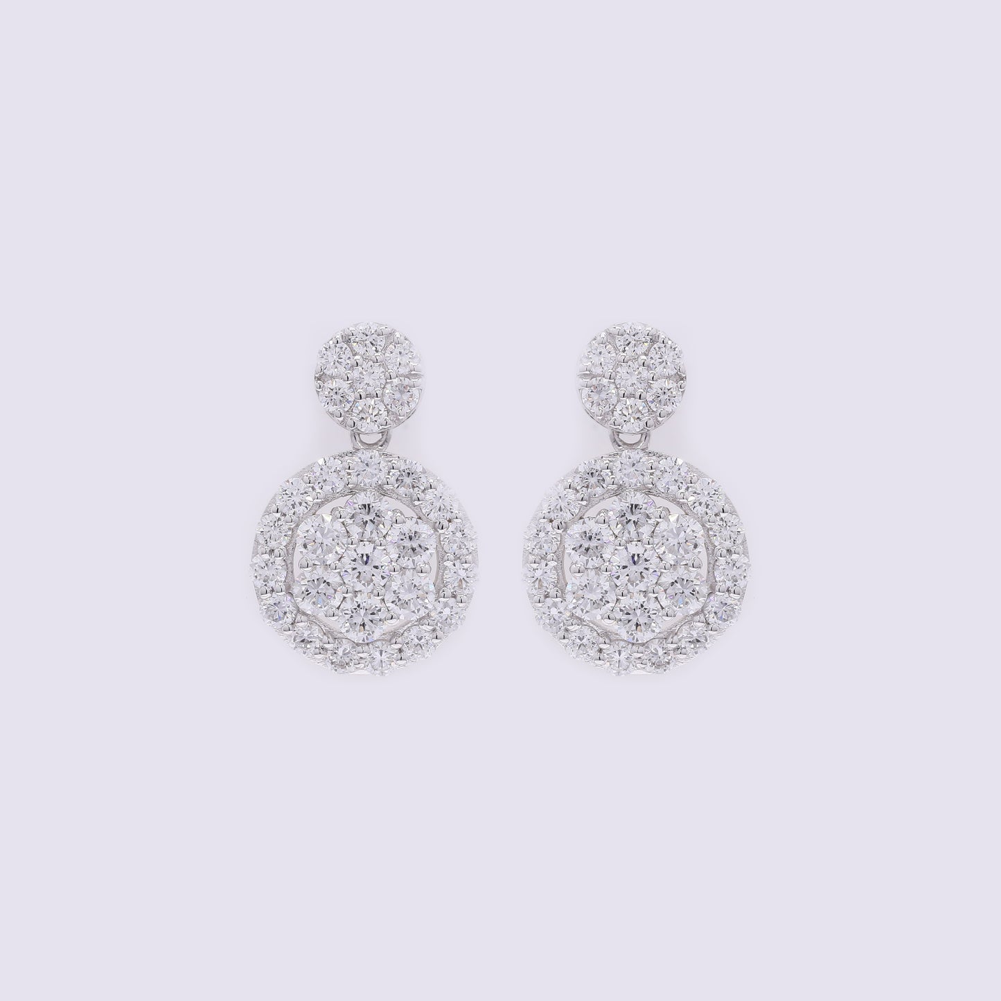 2.27 Carats Lab Grown Diamond 14K Gold Earrings