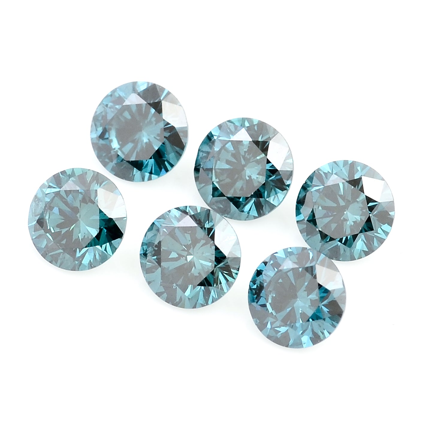 0.97 Blue Diamond Round Loose Gemstone