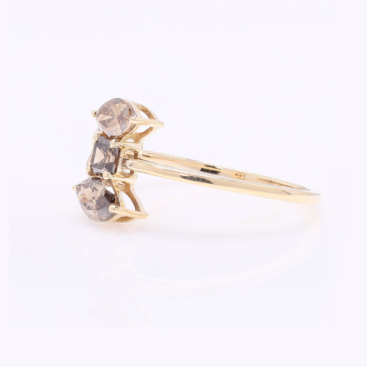 0.91 Ct Marquise Fancy Diamond 14K Gold Ring