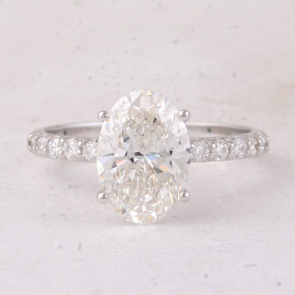 2.81 Carats Lab Grown Diamond 14K Gold Ring