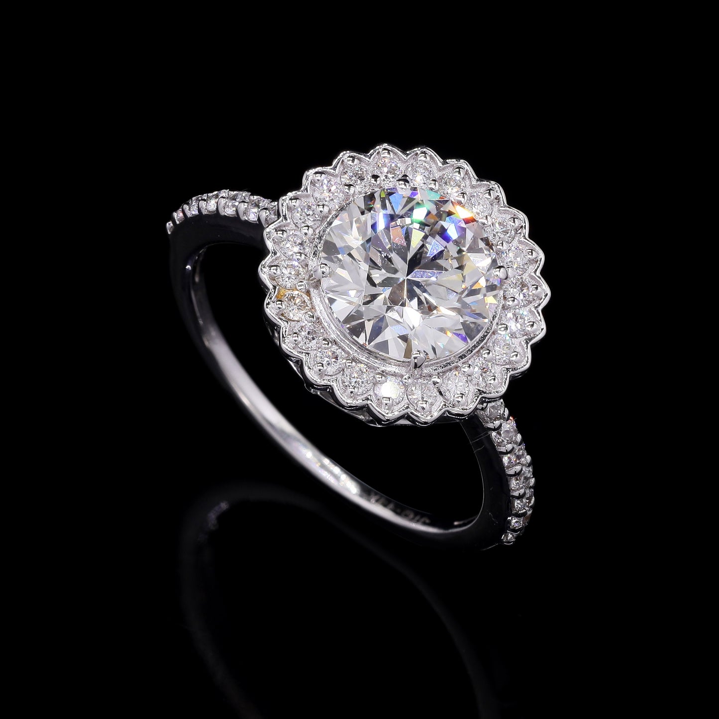 2.56 Carats Lab Grown Diamond 14K Gold Ring
