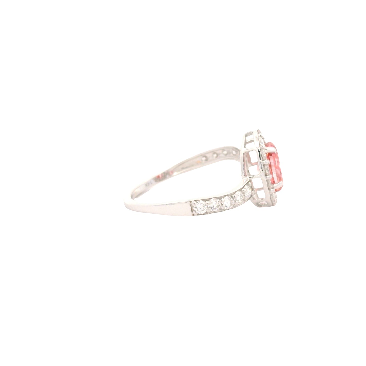1.59 Carats Pink Lab Grown Diamond 14K Gold Ring