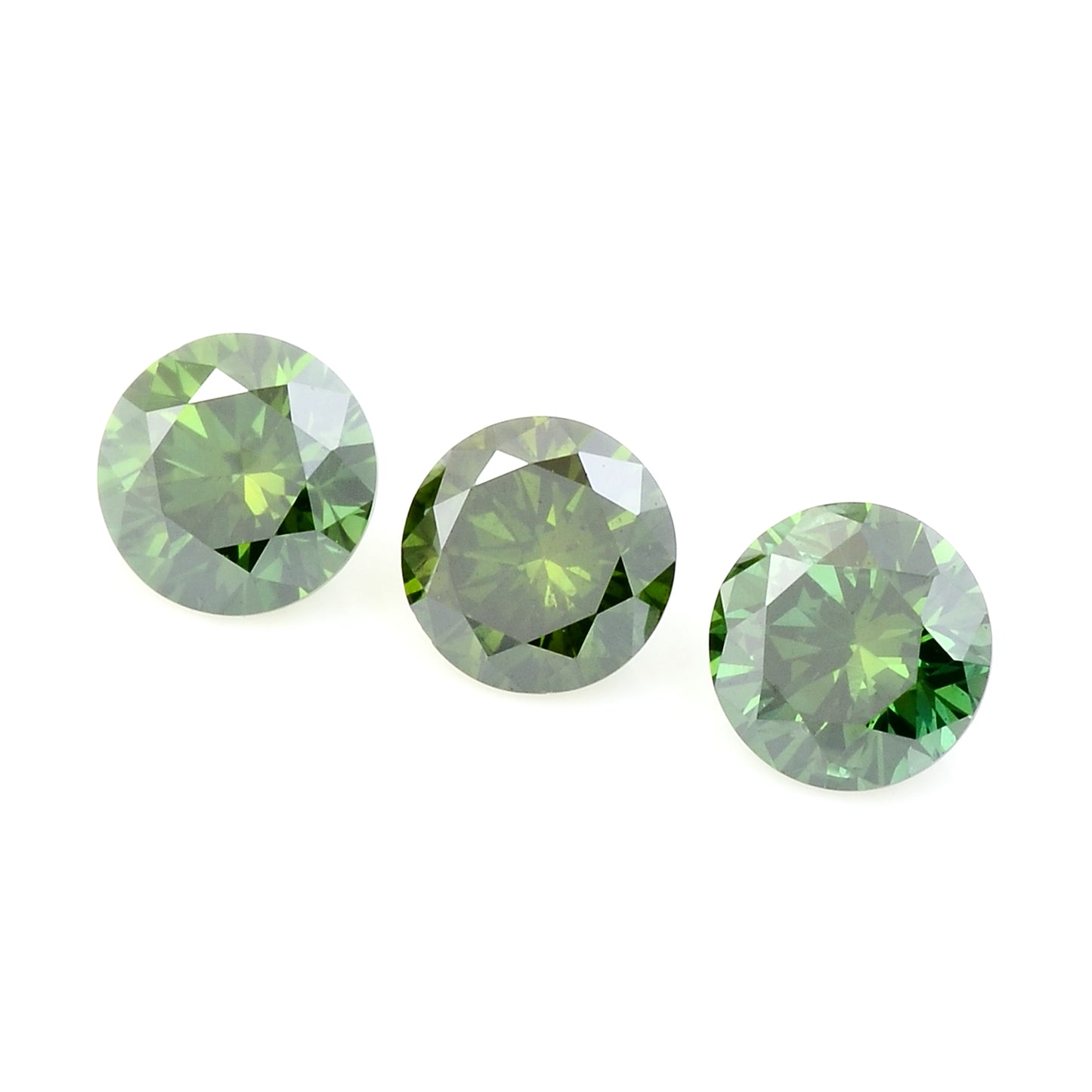 0.53 Green Diamond Round Loose Gemstone