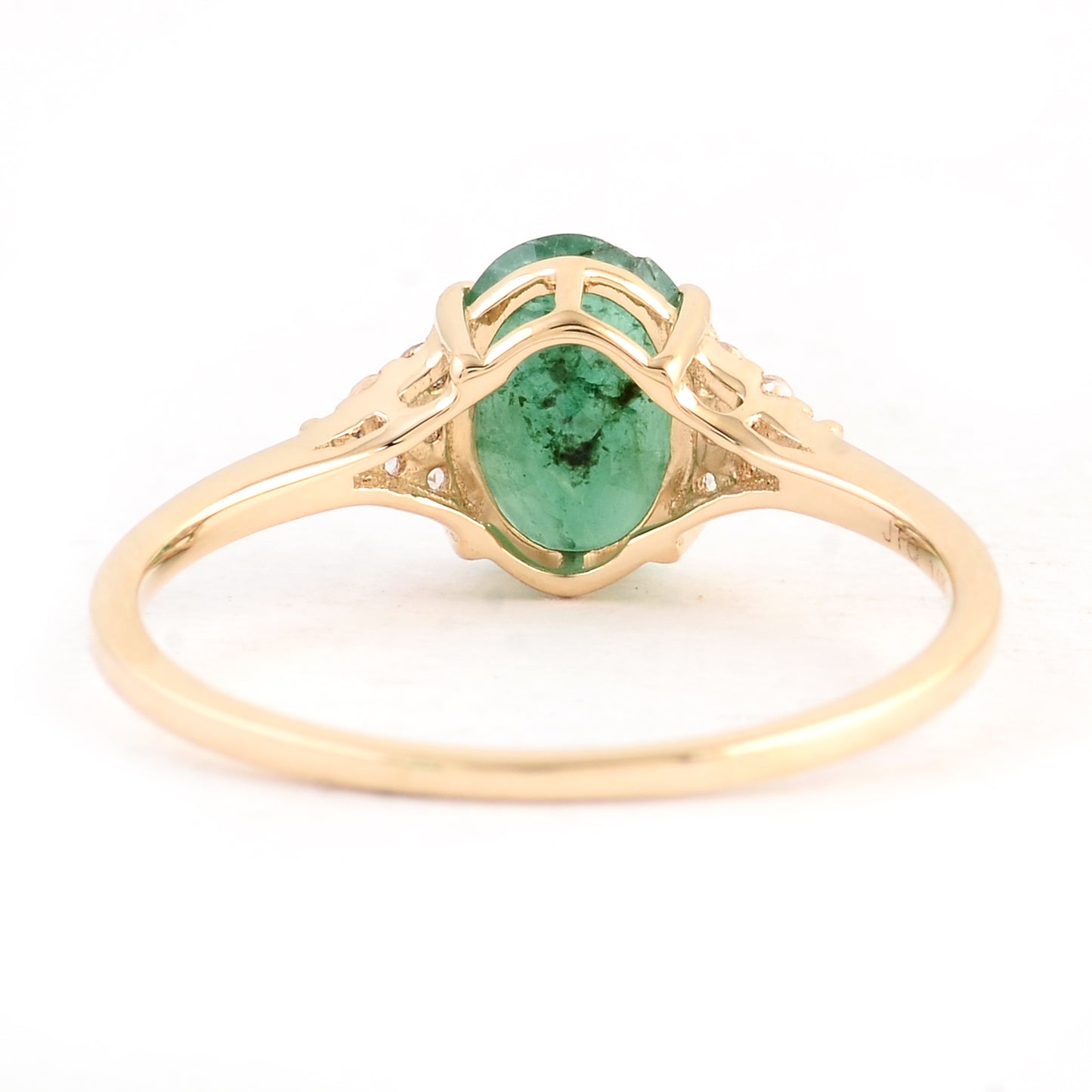 1.15 Ct Oval Emerald 14K Gold Ring