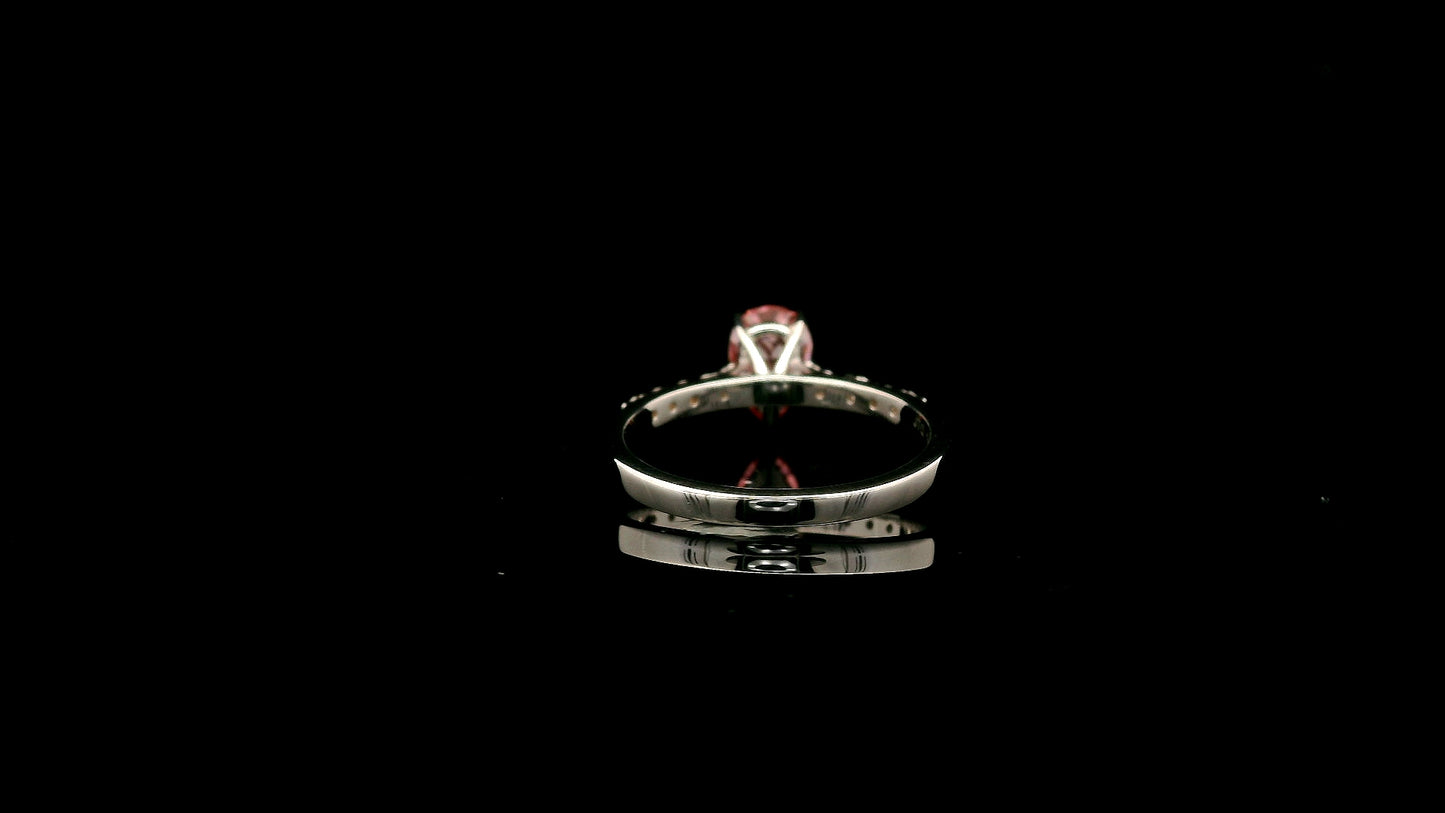 1.24 Carats Pink Lab Grown Diamond 14K Gold Ring