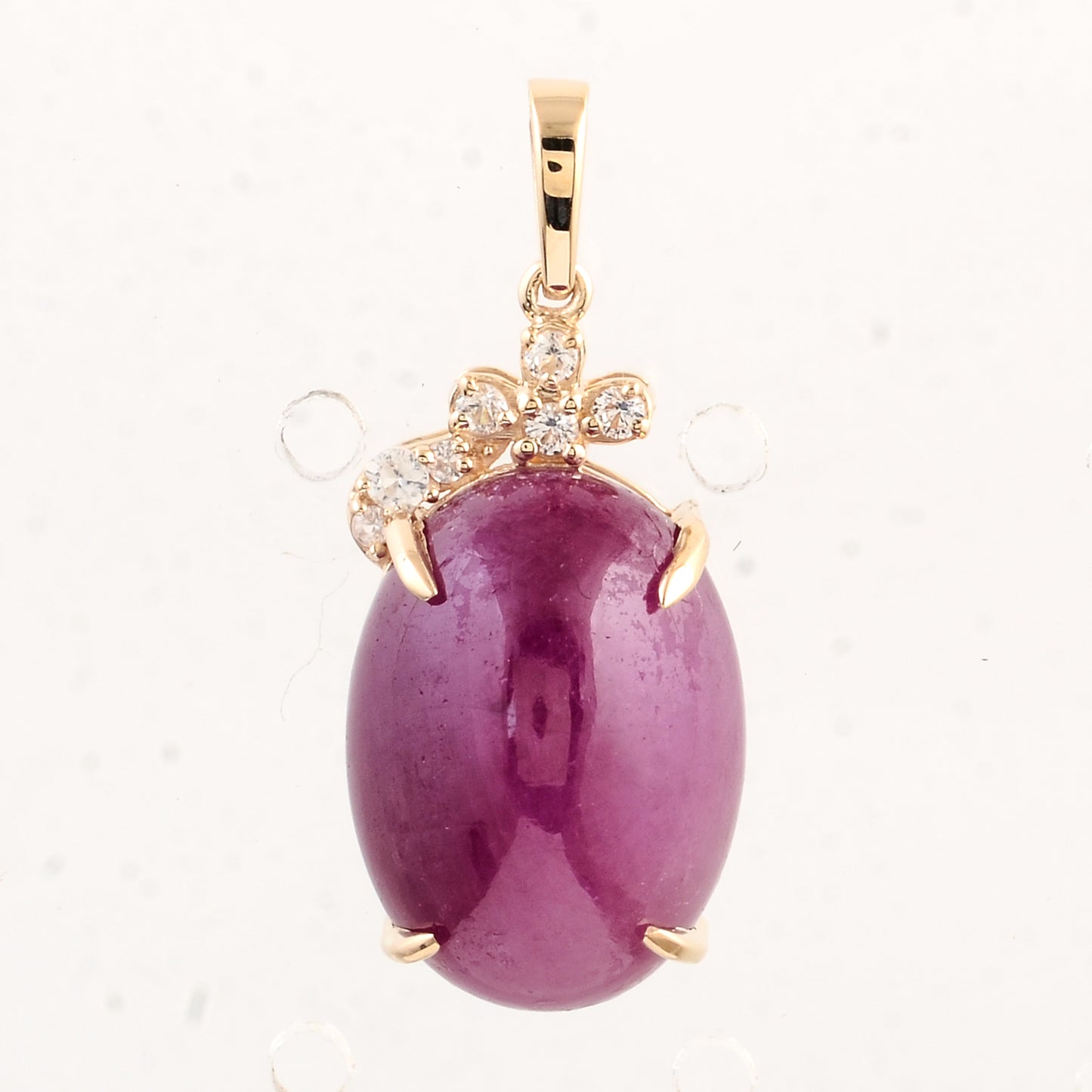 14.38 Ct Oval Ruby 14K Gold Pendant