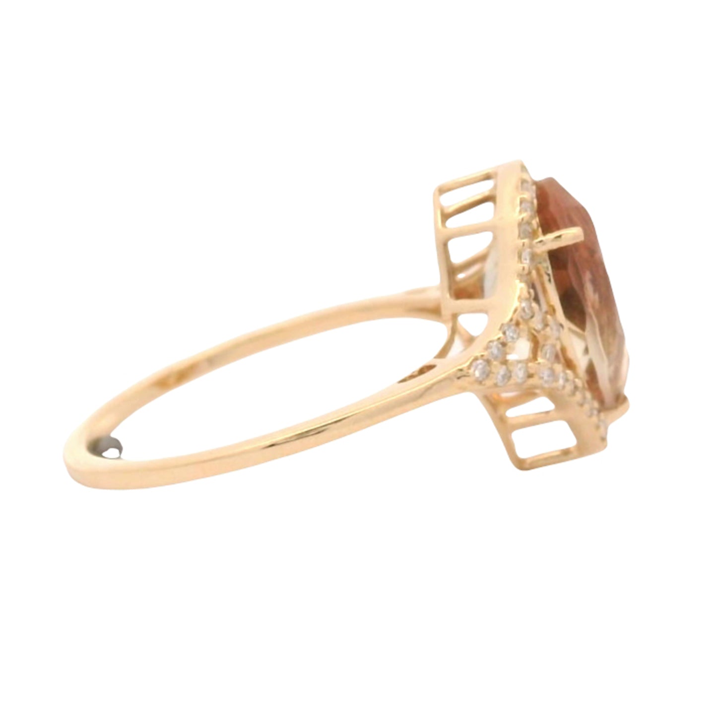 2.53 Ct Pear Oregon Sunstone 14K Gold Ring