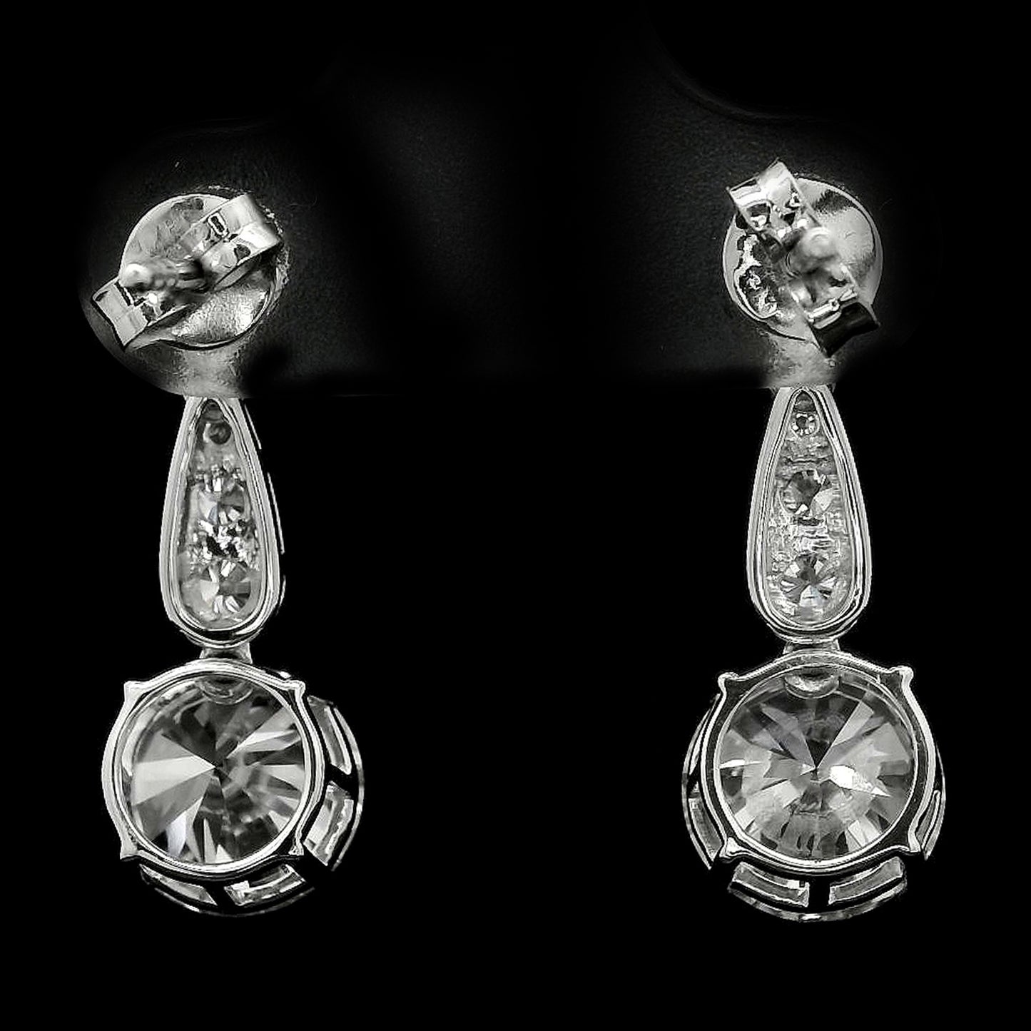3.98 Carats Lab Grown Diamond 14K Gold Earrings