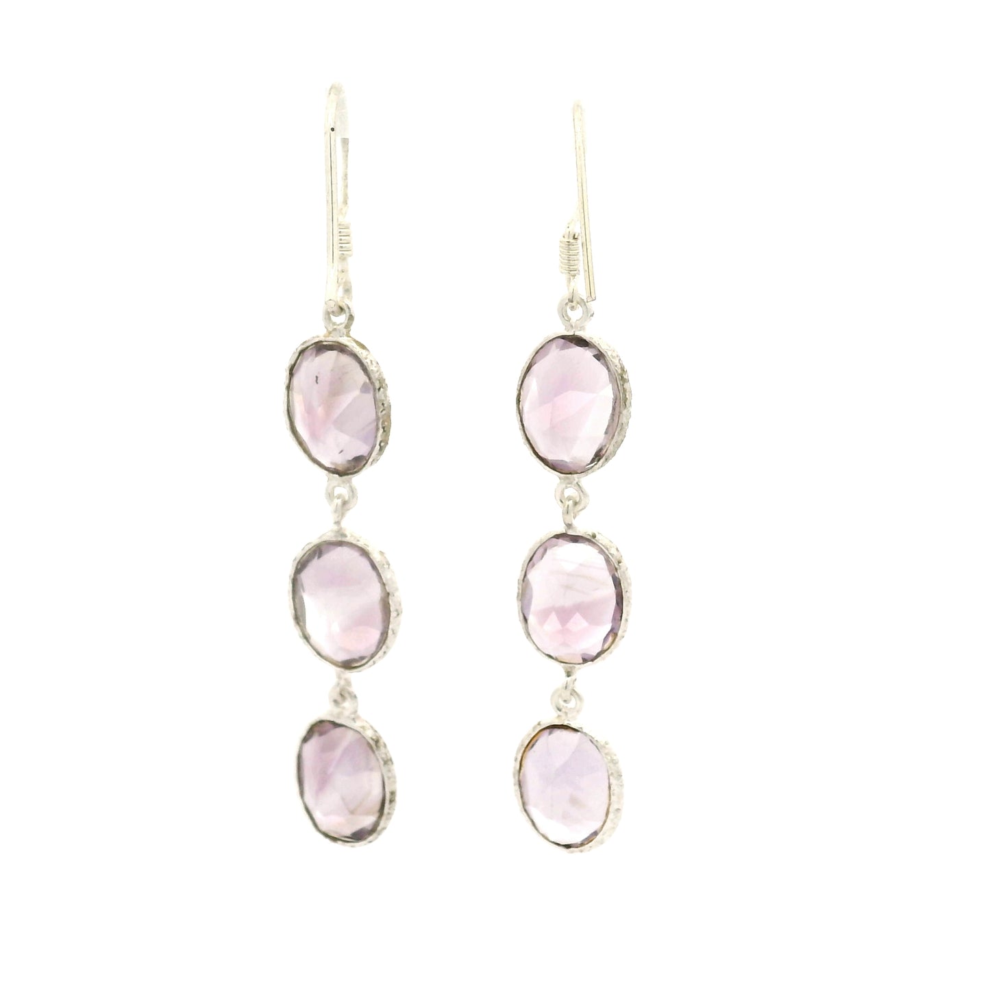 10.35 Ct Amethyst 925 Sterling Silver Earrings