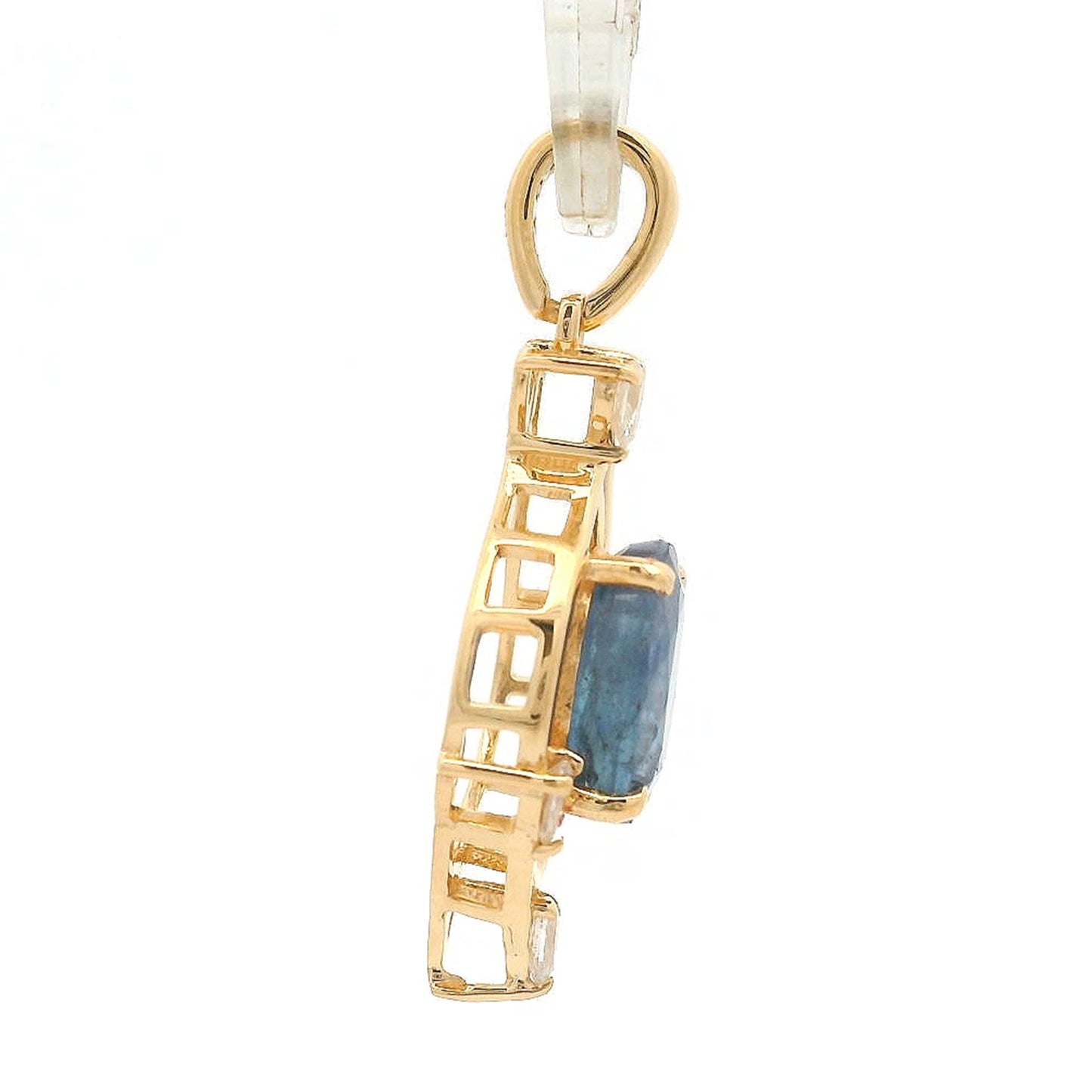 1.81 Ct Oval Sapphire 14K Gold Pendant