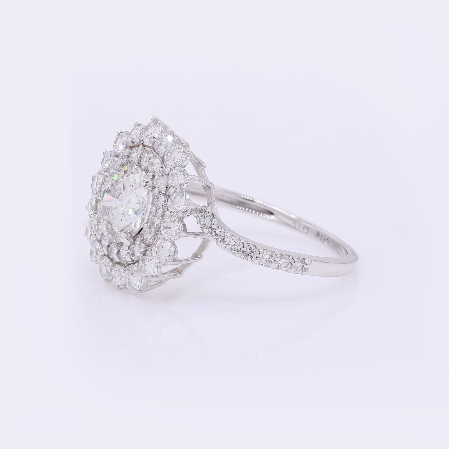 2.08 Carats Lab Grown Diamond 14K Gold Ring