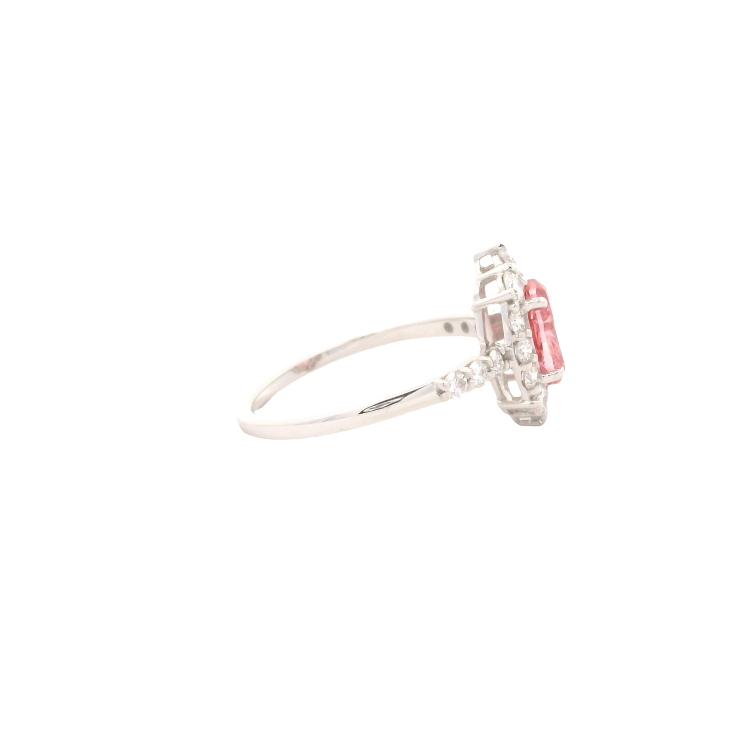 1.70 Carats Pink Lab Grown Diamond 14K Gold Ring