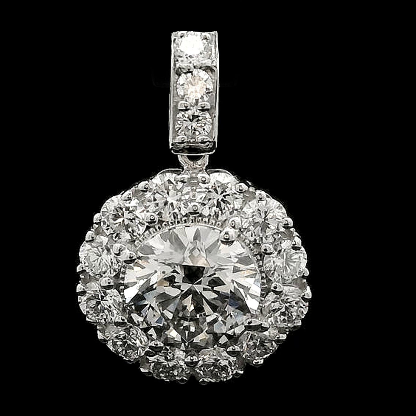 2.53 Carats Lab Grown Diamond 14K Gold Pendant