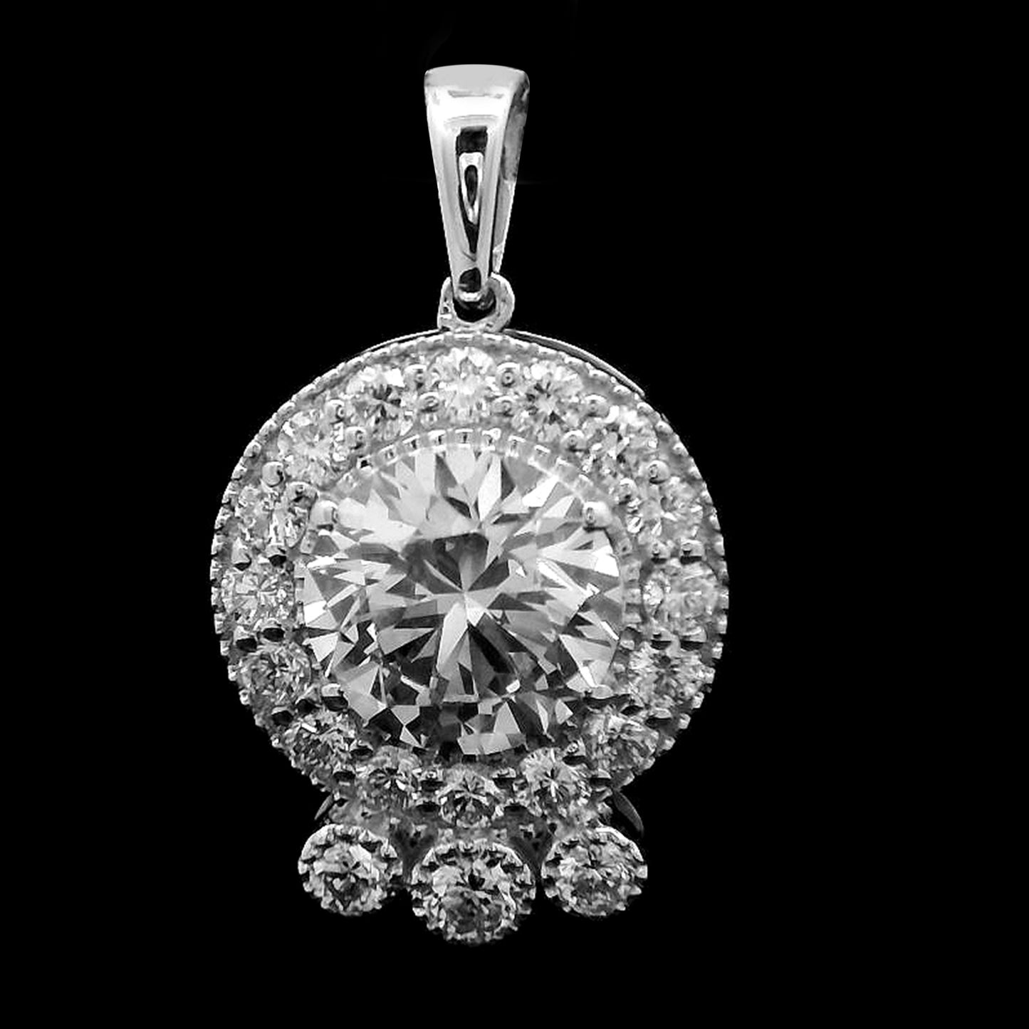 2.32 Carats Lab Grown Diamond 14K Gold Pendant
