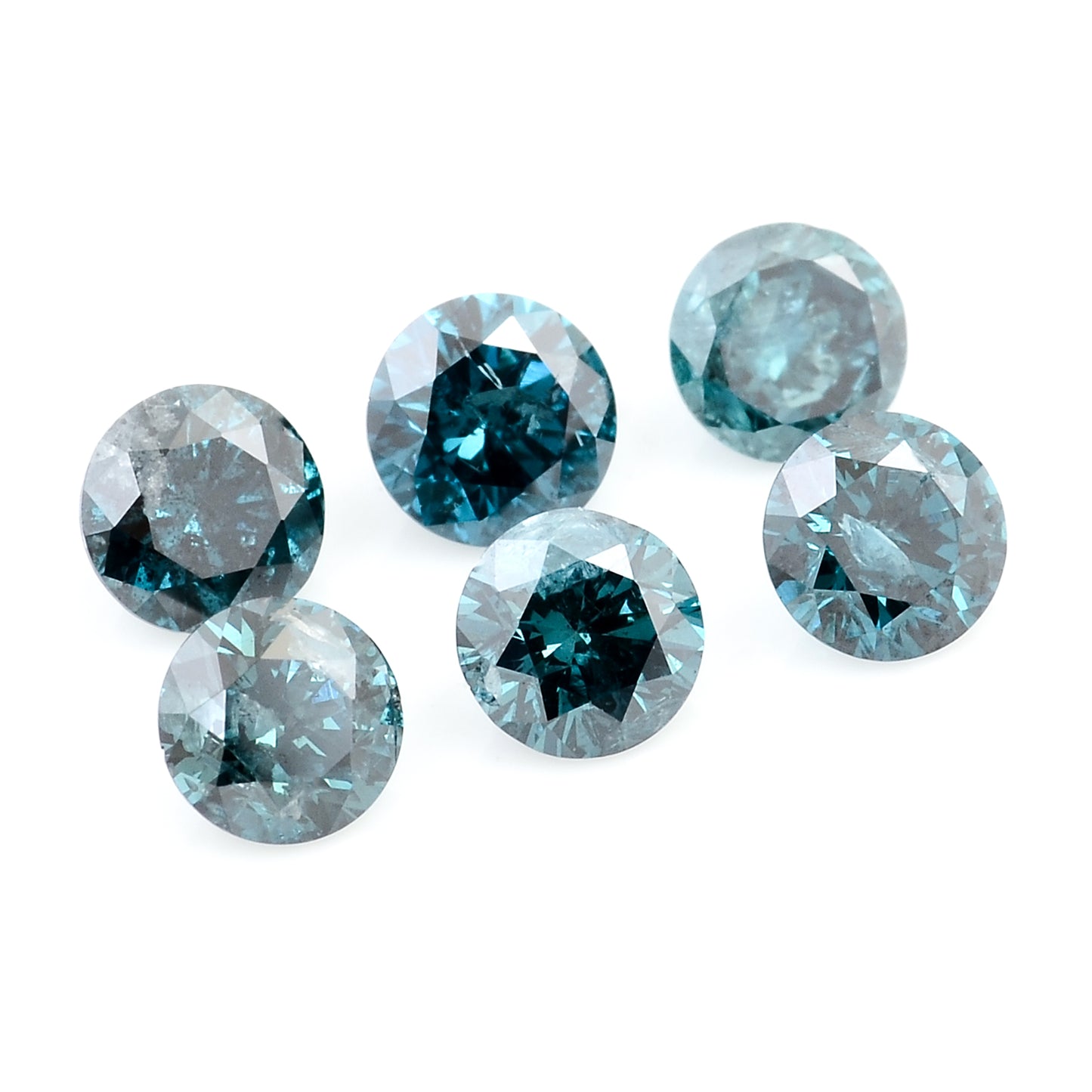1.00 Blue Diamond Round Loose Gemstone