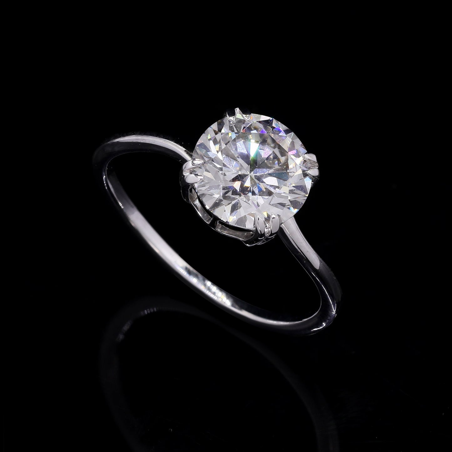 2.03 Carats Lab Grown Diamond 14K Gold Ring