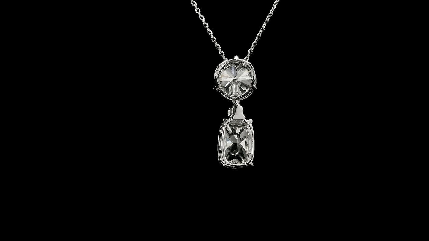 3.62 Carats Lab Grown Diamond 14K Gold Pendant